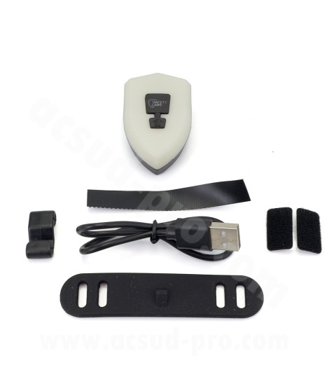 ECLAIRAGE VELO LED USB SAFETY LABS COMPATIBLE CASQUE E-BAHN 2.0