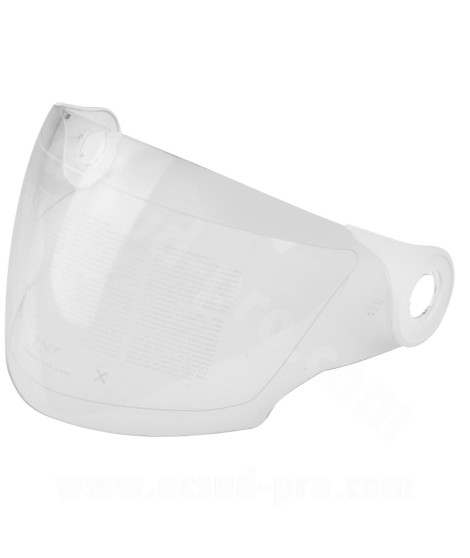 ECRAN CASQUE JET AERO INCOLORE (NOUVEAU MODELE-FIXATION BLANC)