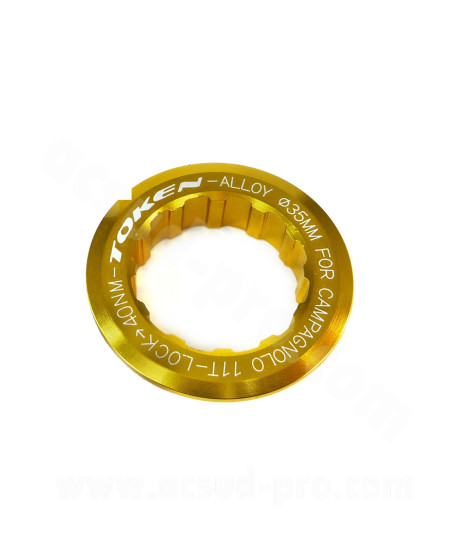 ECROU DE CASSETTE TOKEN CAMPAGNOLO 11 DENTS OR
