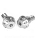 EMBOUT GUIDON CNC MOLETE RB MAX ADAPT. YAMAHA TMAX 500 CHROME (LA PAIRE)