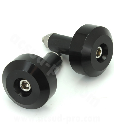 EMBOUT GUIDON OPM DINGO SCOOT / MAXISCOOT / MOTO NOIR Ø14mm  (LA PAIRE)