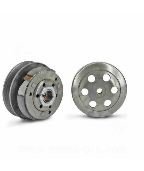 EMBRAYAGE SCOOTER TNT COMPLET ADAPT. MBK 50 BOOSTER / NEOS / YAMAHA AEROX /  SLIDER / APRILIA 50 SR / MALAGUTI 50 F12 Ø107