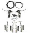 ENSEMBLE COMPLET FREIN V-BRAKE WTP AVANT ET ARRIERE ALU + NYLON COMPOSITE  (LEVIERS/ETRIERS/COUDES)