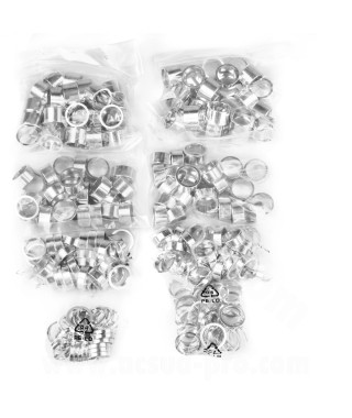 ENTRETOISE AHEAD-SET ALU 1" KIT DE 100 ARGENTS 4 EPAISSEURS (5/10/15/20mm)