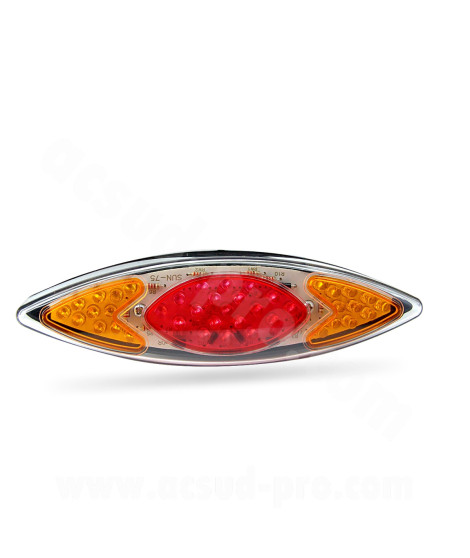 FEU ARRIERE + CLIGNOTANT A LEDS EYE ROUGE / ORANGE *