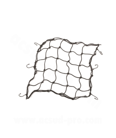 FILET BAGAGE NOIR 30 X 30 AVEC CROCHETS
