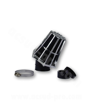 FILTRE A AIR CARENZI  R-EVOLUTION 30° Ø35/28 CHROME/NOIR