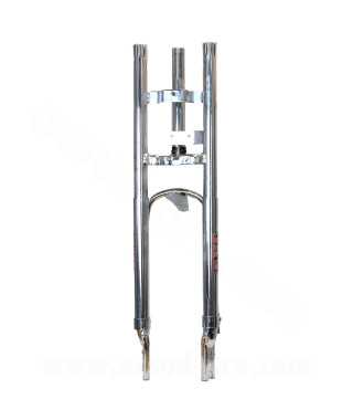 FOURCHE CYCLO EBR  ADAPT. PEUGEOT 103 (Ø25mm  / COURSE : 60mm) CHROME