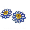 GALETS DE DERAILLEUR TOKEN 11 DENTS COMPATIBLE SHIMANO ROULEMENTS CERAMIQUE BLEU (JEU DE 2)