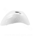 GARDE BOUE AVANT ADAPT. PIAGGIO ZIP SP2 50 2T LC BLANC (MONO FOURCHE)