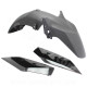 GARDE BOUE AVANT ADAPT. YAMAHA XMAX 125cc 2018-19  / 300CC 2017-2019  / 400CC 2018-2019  NOIR BRILLANT  (3 PIECES)