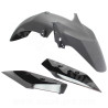 GARDE BOUE AVANT ADAPT. YAMAHA XMAX 125cc 2018-19  / 300CC 2017-2019  / 400CC 2018-2019  NOIR BRILLANT  (3 PIECES)