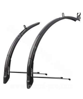 GARDE BOUE VELO SET 26"/28" CITY/VTC POLISPORT EXPANDER CITY REGLABLE EN LONGUEUR LARGEUR 46 (LA PAIRE)