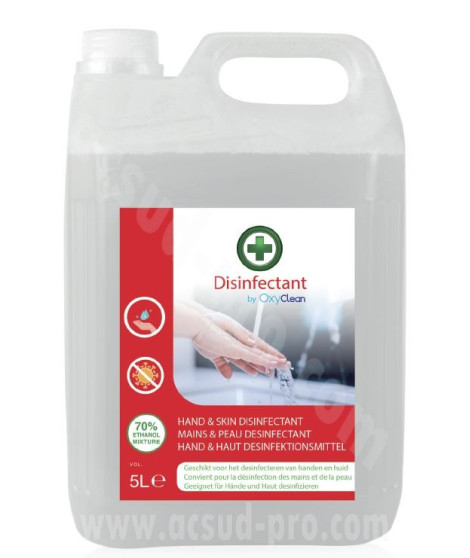 GEL HYDROALCOOLIQUES GS27 5L (Fongicide-Bactericide-Virucide)