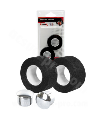 GUIDOLINE COTON TRESSOREX 85 NOIR (X2) EMBOUTS CHROMES VELOX/PERF (PACKAGE)