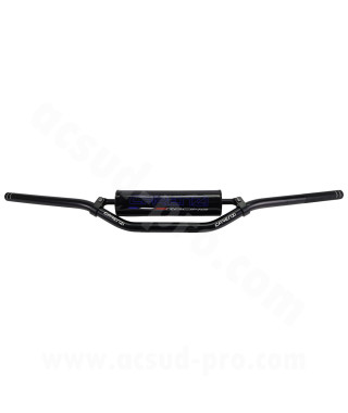 GUIDON MOTO CROSS / MECABOITE CARENZI EVO AVEC MOUSSE Ø22MM  (L : 810MM / H : 50mm) NOIR