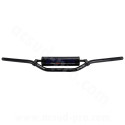 GUIDON MOTO CROSS / MECABOITE CARENZI EVO AVEC MOUSSE Ø22MM  (L : 810MM / H : 50mm) NOIR