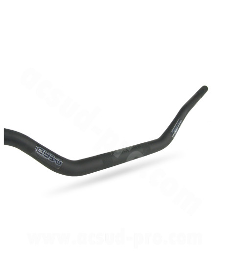 GUIDON MOTO / MECABOITE / CROSS OVERSIZE NOEND Ø28.6  NOIR MAT GU10 (L : 825mm H : 75mm)