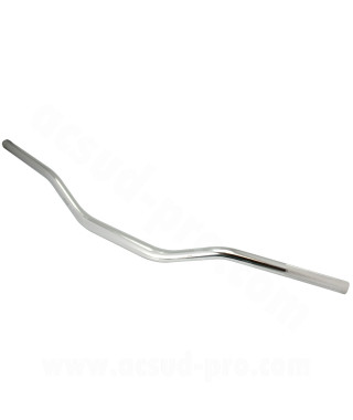 GUIDON MOTO / MECABOITE / CROSS  OVERSIZE NOEND Ø28.6  SILVER  GU10 (L : 825mm H : 75mm)