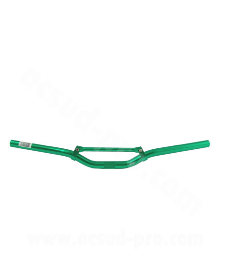 GUIDON STREET BIKE TNT ALU VERT L : 625MM AVEC BARRE DE RENFORT (H : 40MM SOUS BARRE)