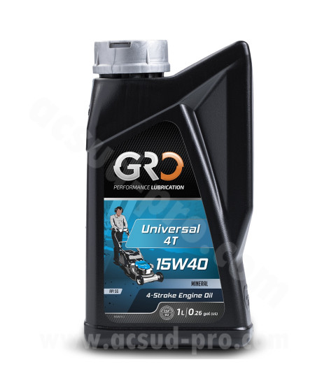 HUILE GLOBAL RACING OIL 4T UNIVERSAL 4T 15W40 MULTIGRADE (BIDON 1L) GRO