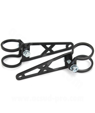 KIT 2 PCES SUPPORT OPTIQUE RACING COURT NOIR Ø28