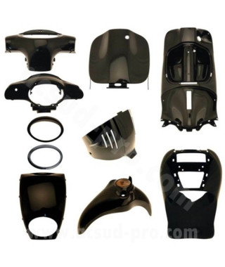 KIT CARROSSERIE ADAPT. APRILIA SCARABEO 50CC NOIR BRILLANT 2003-2013 (10 PIECES)