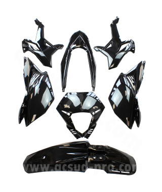 KIT CARROSSERIE ADAPT. BETA 50 RR  MOTARD 2012-2020 (7 PIECES) NOIR