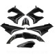 KIT CARROSSERIE ADAPT. DERBI SENDA DRD / XTREM 2000-2011 NOIR (7 PIECES)