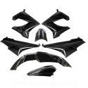 KIT CARROSSERIE ADAPT. DERBI SENDA DRD / XTREM 2000-2011 NOIR (7 PIECES)
