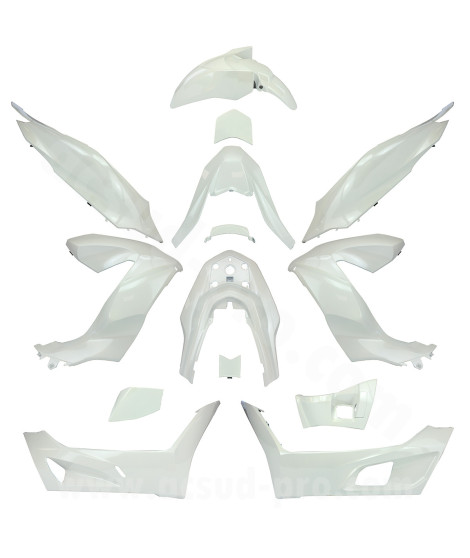 KIT CARROSSERIE ADAPT. HONDA PCX 125CC 2021-2023  (14 PIECES) BLANC PERLE