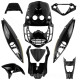 KIT CARROSSERIE ADAPT. MALAGUTI F12 LC NOIR BRILLANT 2002-2006 (9 PIECES)