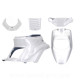 KIT CARROSSERIE ADAPT. MBK 50 BOOSTER 1999-2003 / YAMAHA 50 BWS 1999-2003  BLANC METAL (5 PIECES)