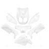 KIT CARROSSERIE ADAPT. MBK 50 OVETTO 2008-2010 /  YAMAHA 50 NEOS 2008-2010  BLANC 2T ET 4T (7 PIECES)