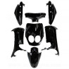 KIT CARROSSERIE ADAPT. MBK 50 OVETTO 2008-2010 /  YAMAHA 50 NEOS 2008-2010  NOIR BRILLANT (7 PIECES)