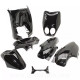 KIT CARROSSERIE ADAPT. MBK OVETTO 2002-2007  / YAMAHA NEOS 2002-2007 NOIR 2T (7 PIECES)