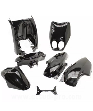 KIT CARROSSERIE ADAPT. MBK OVETTO 2002-2007  / YAMAHA NEOS 2002-2007 NOIR 2T (7 PIECES)