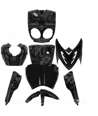 KIT CARROSSERIE ADAPT. MBK STUNT / YAMAHA SLIDER TYPE ORIGINE NOIR (à partir de) 2004  (7 PIECES)