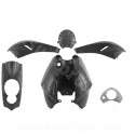KIT CARROSSERIE ADAPT. PEUGEOT LUDIX NOIR METAL (SAUF BLASTER) (5 PIECES)