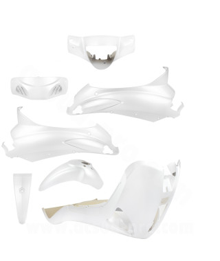 KIT CARROSSERIE ADAPT. PIAGGIO LIBERTY 50 / 125 / 150 / 200cc 2004-2014 (7 PIECES) BLANC PERLE
