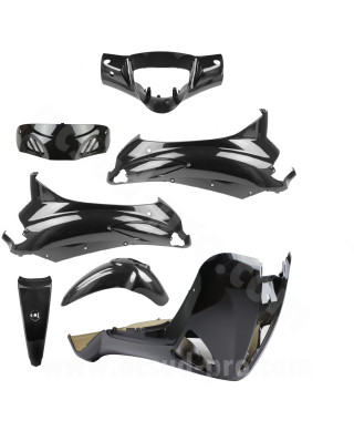 KIT CARROSSERIE ADAPT. PIAGGIO LIBERTY 50 / 125 / 150 / 200cc 2004-2014 (7 PIECES) NOIR
