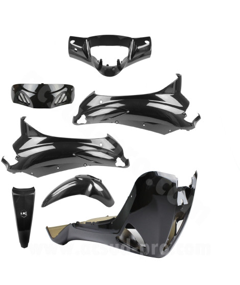 KIT CARROSSERIE ADAPT. PIAGGIO LIBERTY 50 / 125 / 150 / 200cc 2004-2014 (7 PIECES) NOIR