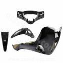 KIT CARROSSERIE ADAPT. PIAGGIO LIBERTY 50 / 125 / 150 / 200cc  2004-2014 NOIR BRILLANT (4 PIECES)