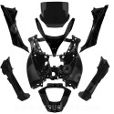 KIT CARROSSERIE ADAPT. PIAGGIO MP3 125 / 250 / 300 / 400 / 500CC (2008 - 2013) NOIR BRILLANT  (8 PIECES)