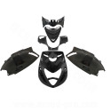 KIT CARROSSERIE ADAPT. PIAGGIO ZIP SP2 50 2T LC AIR / 4T LIQUIDE  NOIR METAL (6 PIECES)