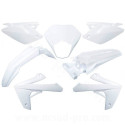KIT CARROSSERIE  ADAPT. RIEJU 50 MRT 2009. MRT ENDURO 2009. MRT PRO 2009. MRT SM 2009 125 MARATHON -2022  (7 PIECES) BLANC
