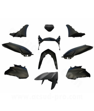 KIT CARROSSERIE ADAPT. YAMAHA NMAX 125cc (à partir de) 2021 NOIR MAT (12 PIECES)