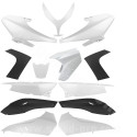 KIT CARROSSERIE ADAPT. YAMAHA TMAX 500 2008-2011 WHITE COMPETITION   (13 PIECES)