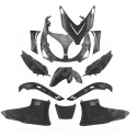 KIT CARROSSERIE ADAPT. YAMAHA TMAX 500cc 2001-2007 NOIR MAT (12 PIECES)