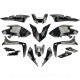 KIT CARROSSERIE ADAPT. YAMAHA TMAX 530cc 2017-2019  SX / DX  NOIR BRILLANT (15 PIECES)